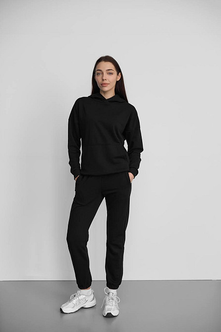 Костюм женский спортивный демисезонный Черный L Харьков - изображение 1