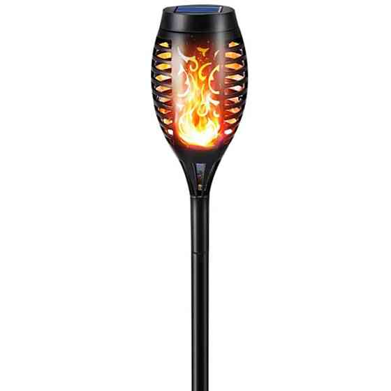 Ліхтар на сонячній батареї 52см, Solar flame + Подарунок Відлякувач гризунів Garden Pro / Садовий світильник Київ