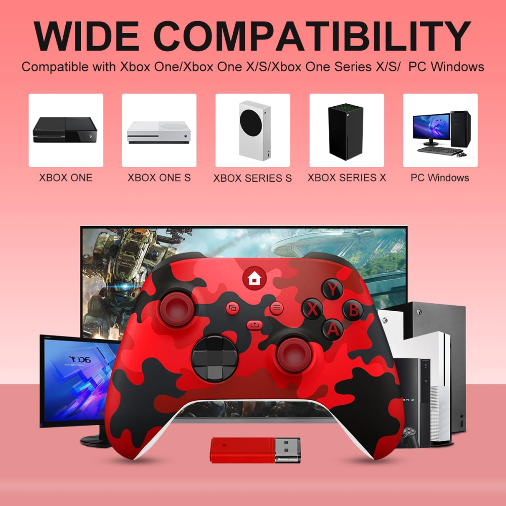 Беспроводной геймпад SWCTIM для Xbox One/Series X/S и ПК, 2.4 ГГц, двойная вибрация, 3.5 мм Киев - изображение 4