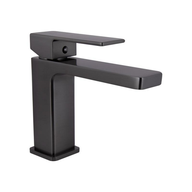 Змішувач для раковини Qtap Gemini QTGEM270GMB45676 (k35), одноважільний, низький, Gunmetal Black PVD Харків - фото 1