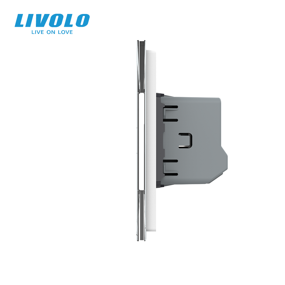 Сенсорний вимикач 5 сенсорів (1-2-2) Livolo білий скло (VL-C701/C702/C702-11) Коломыя - изображение 4