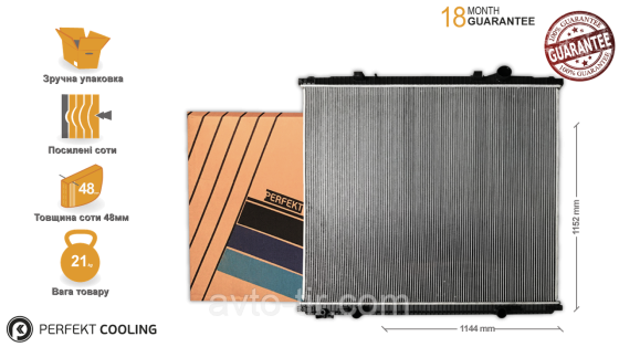 Радіатор без рами DAF XF106 EURO 6 1068*976*42MM 1909449, 190944, 1940146, 2049369, 2114242, 2125896, 545435 Луцк