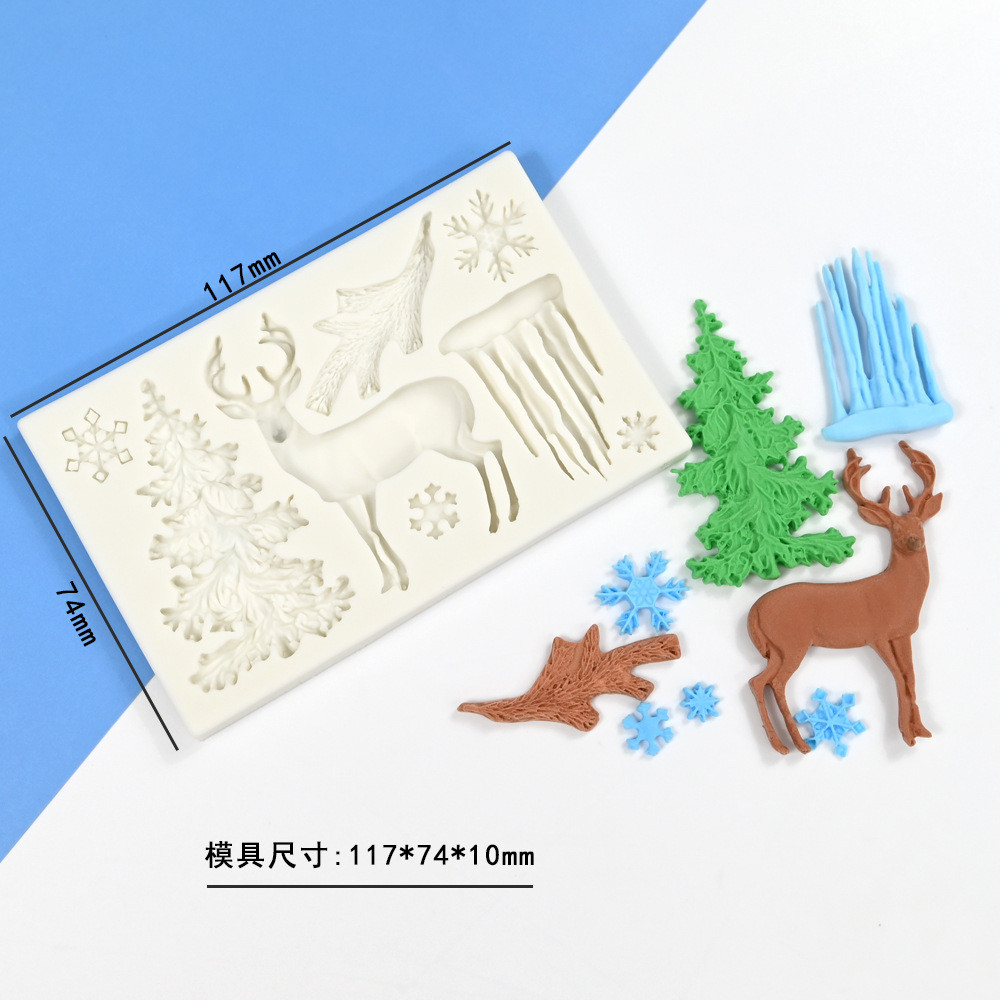 Молд силиконовый новогодний 117 на 74 мм серый Киев - изображение 7