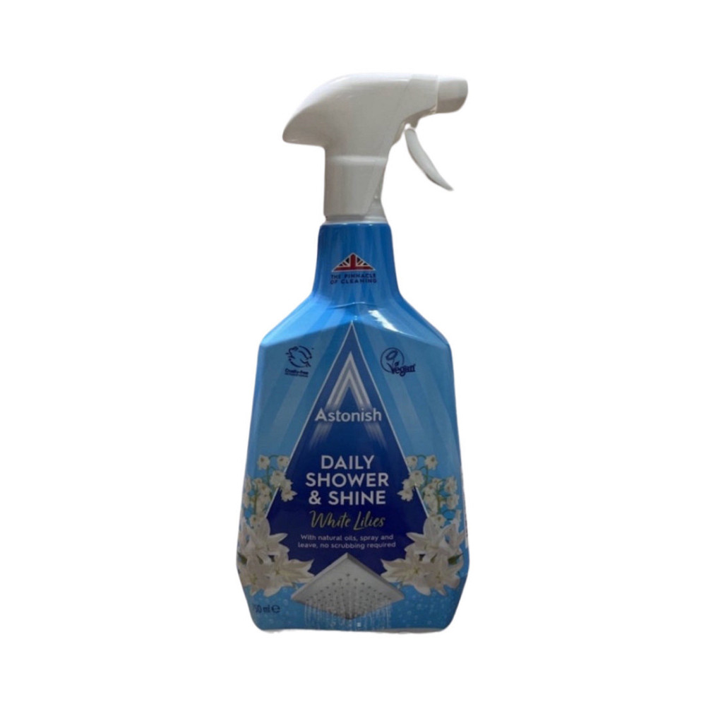 Средство для чистки душевых кабин Astonish daily shower shine с цветочным запахом Лилии750мл Виноградов - изображение 1