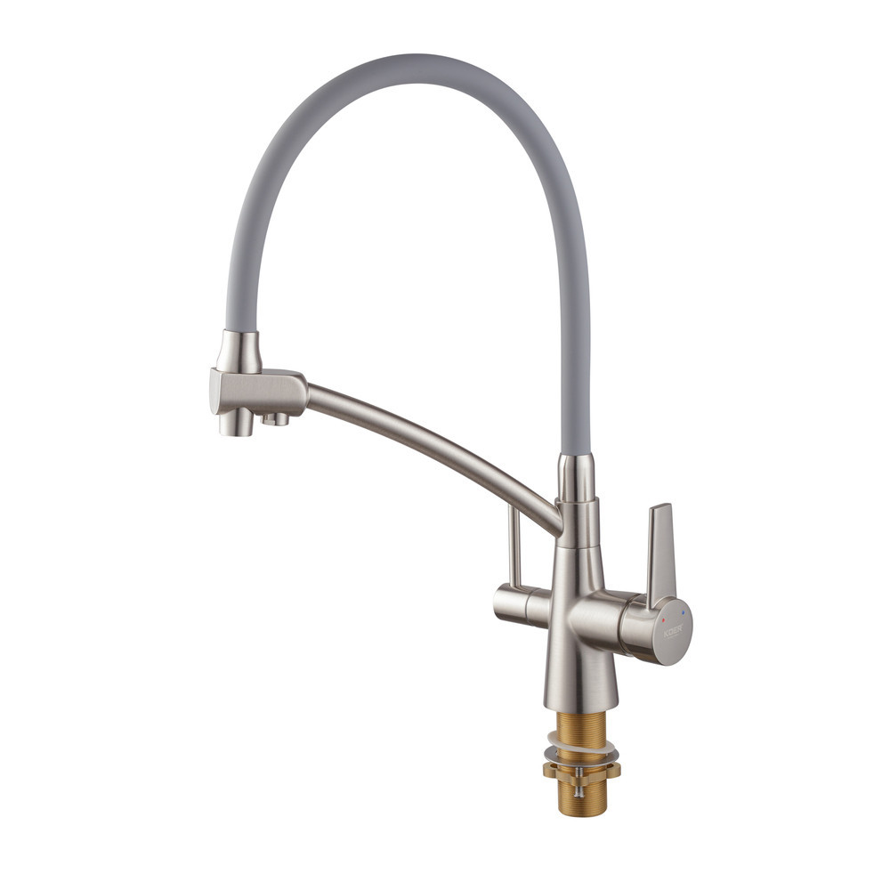 Кухонний змішувач KOER KB-72003-02 з силіконовим виливом та виходом для питної води (KR3374) Харків - фото 4