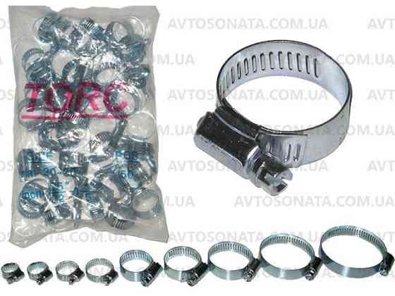 Хомут металл TORC 25-42 оцинковка (50шт) (упаков.) Винница