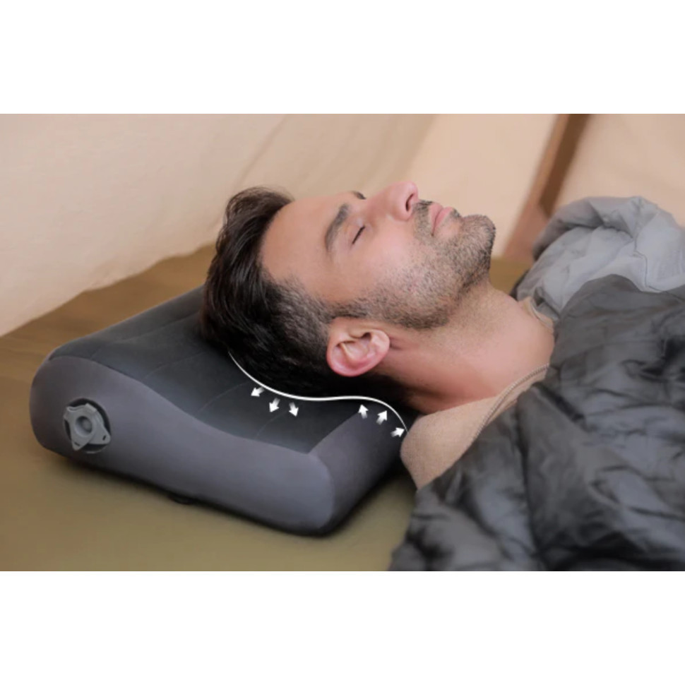 Надувна подушка анатомічна Flextail Zero Pillow, сіра Київ - фото 10