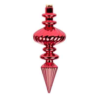 Елочная игрушка Novogod`ko Сосулька, пластик, 30 см, красная, глянец (974096) Винница