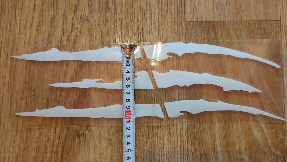 Наклейка на авто у вигляді Кігтя від звіра Біла Світло Київ - фото 6