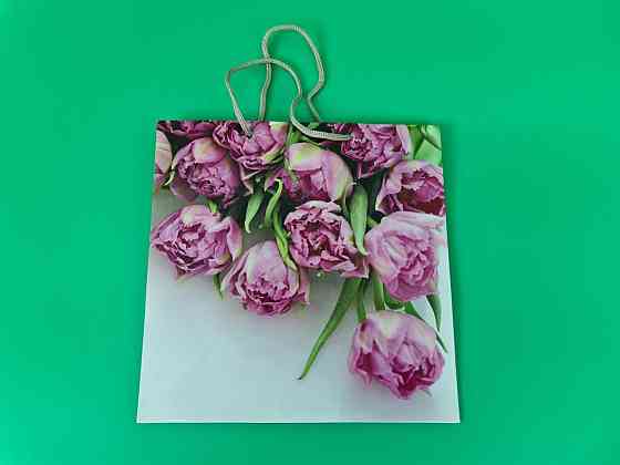 Пакет бумажный подарочный квадратный 23*24*10(артKV-083) (12 шт) Харьков