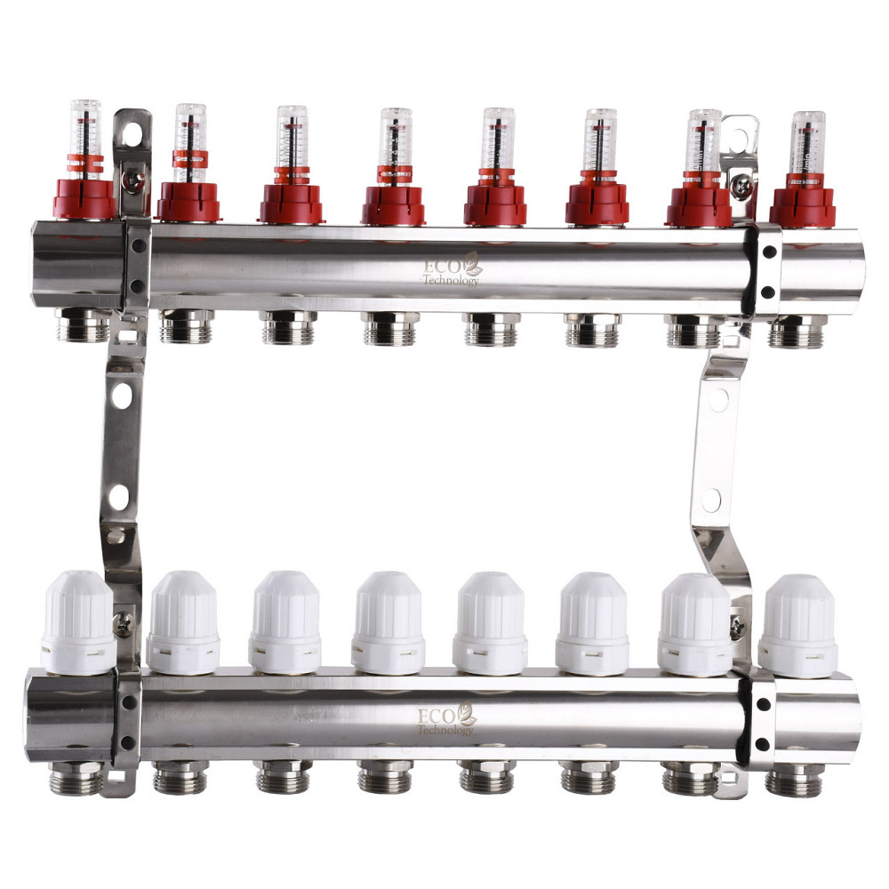 Колектор із витратами, регуляторами та кріпленням ECO 001D 1| x8 Київ - фото 1