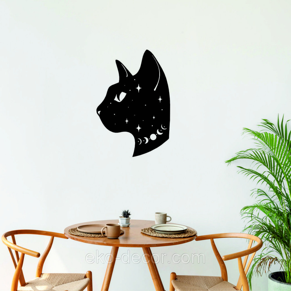 Декоративне настінне 3D Панно «Кіт» Декор на стіну з об'ємом Київ - фото 4