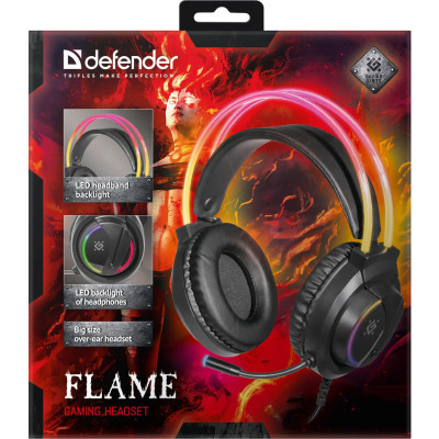 Наушники Defender Flame RGB Black (64555) Винница - изображение 5