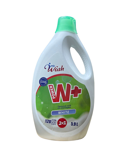 Гель для прання Ira Wash 5.9 л для білої білизни з ополіскувачем Виноградов - изображение 1