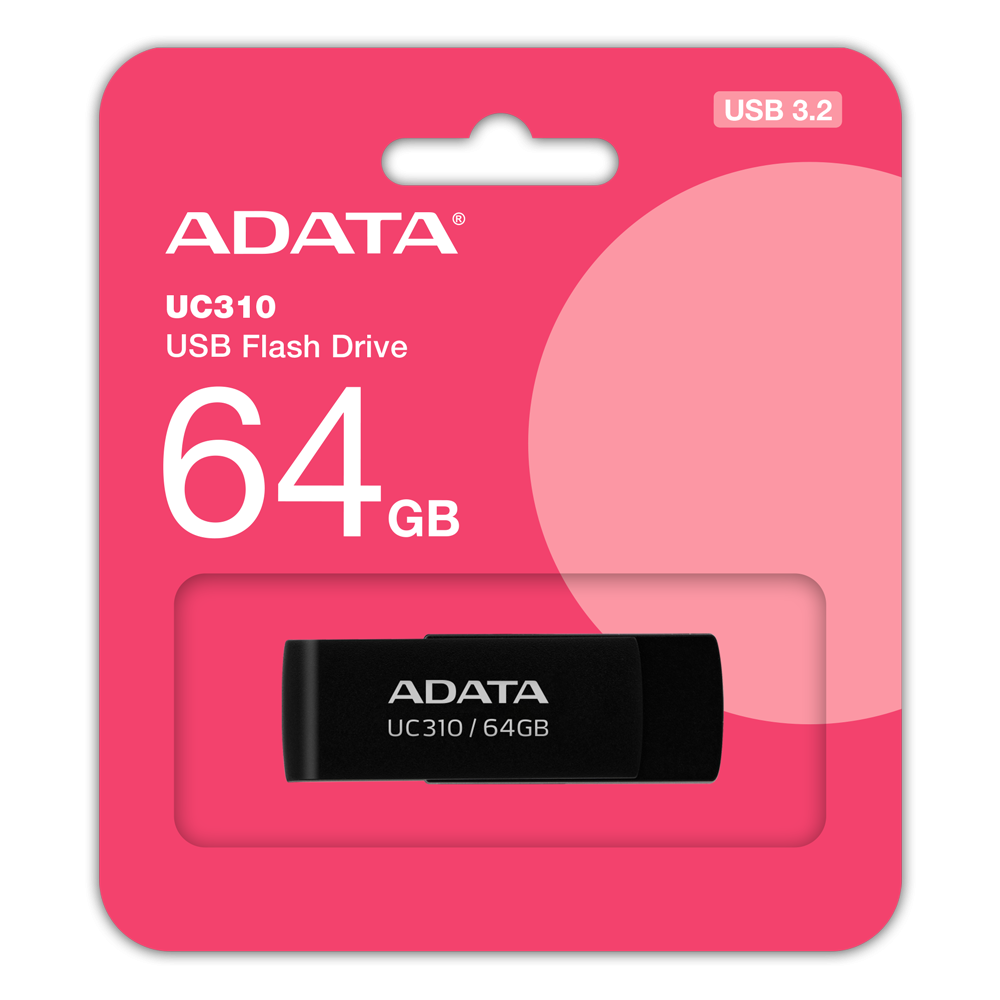 Флеш-накопичувач ADATA USB 3.2 UC310 64Gb Black Київ - фото 7