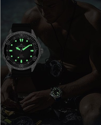 Годинник чоловічий наручний North Edge Triton 30 Bar (Сріблястий) Київ - фото 8