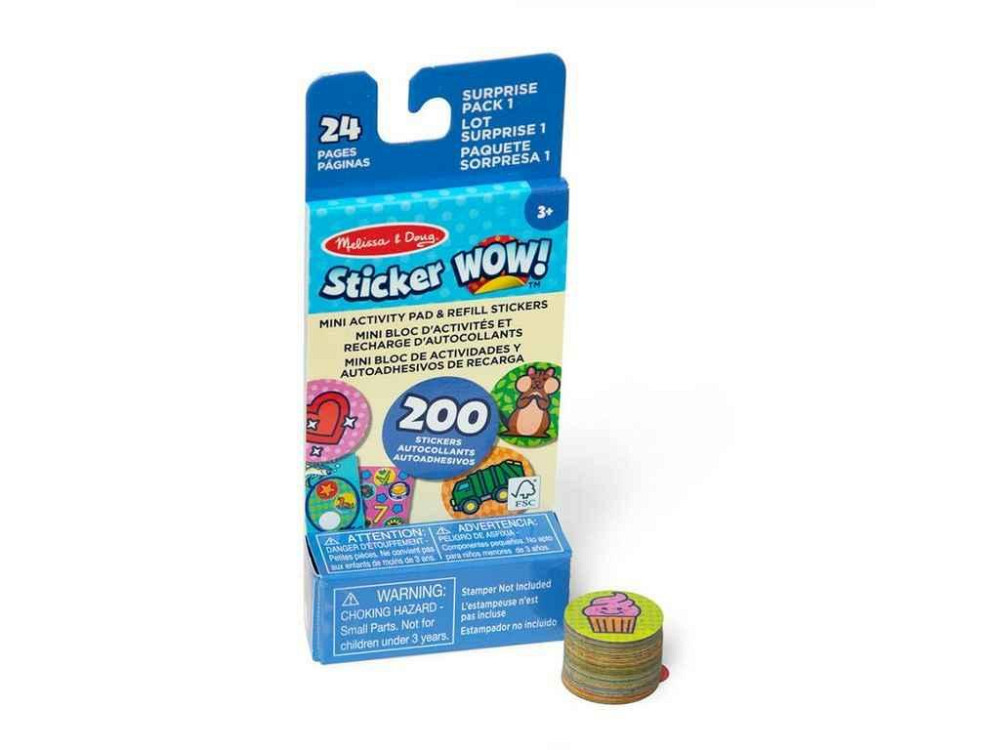 Блокнот мини и запасные наклейки для штампа Melissa Doug «Сюрприз» Sticker WOW SM93208/6075137 ТМ SPIN MASTER Киев - изображение 1