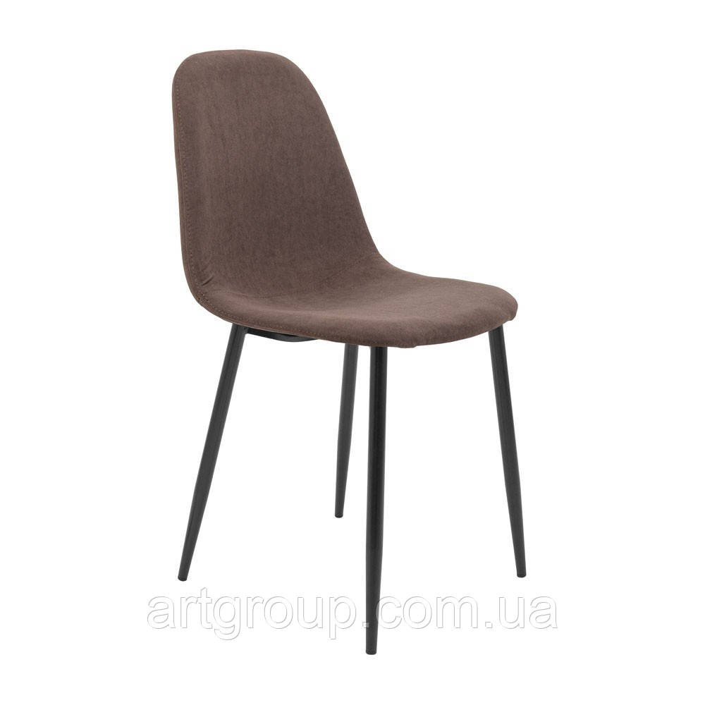 Стілець крісло м'який MacaoDesign U Simple 46 чорні ніжки Коричневий Дніпро - фото 1
