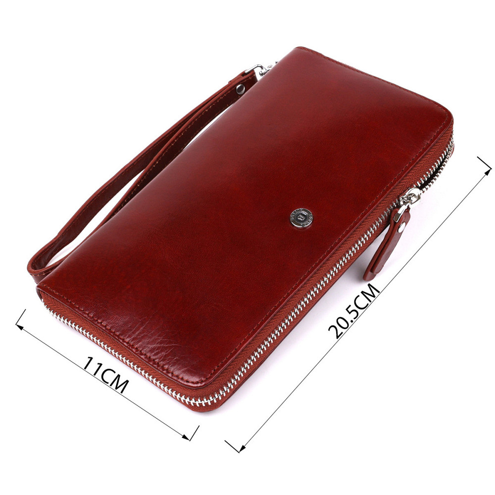 Оригинальное мужское портмоне-клатч Коричневый (Boston) Киев - изображение 2