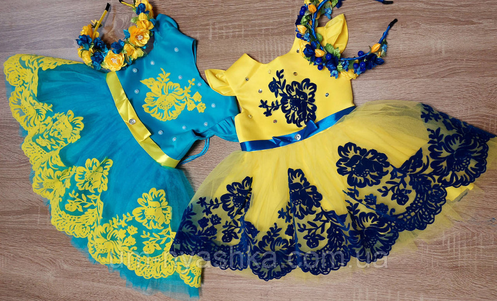 Блакитна святкова сукня в патріотичних кольорах Кривий Ріг - фото 10