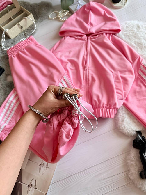 Жіночий стильний повсякденний костюм-двійка якісна двонитка Рожевий, 46/48 Одеса - фото 1