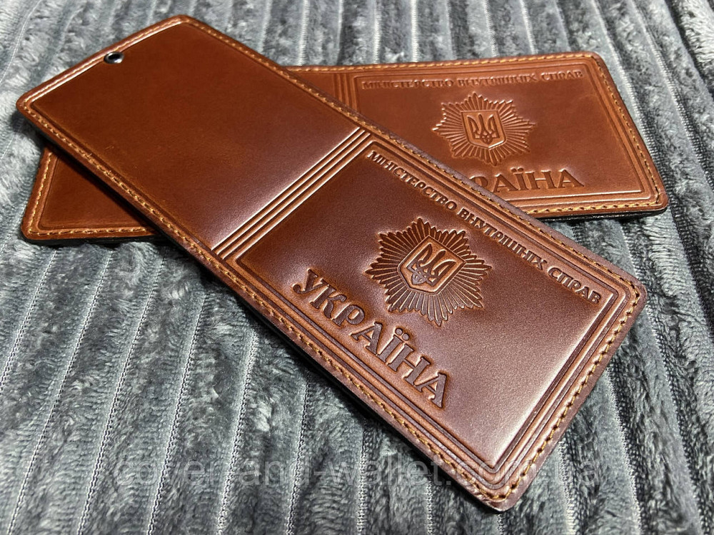 Обкладинка шкіряна на посвідчення МВД "Міністерство внутрішніх справ" Київ - фото 3