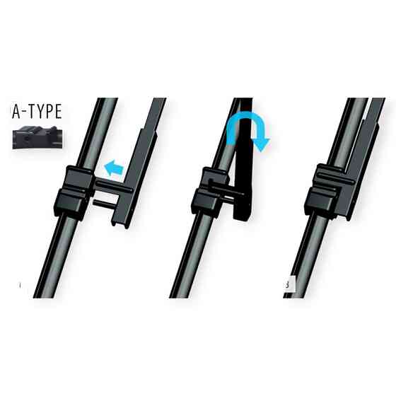 Щетки oximo модельные безкаркасные (к-т 2шт) a-type 650 + 450 мм дворника Мукачево