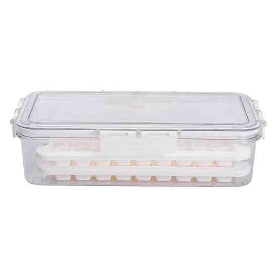 Yiwu Контейнер для заморозки льоду з кришкою 72 відсіку 30.5х16х7.5 см харчовий контейнер пласт Коломыя