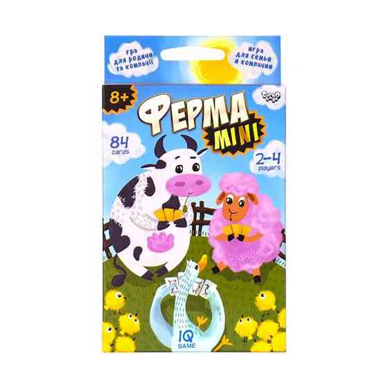 Настільна розважальна карткова гра "Ферма Mini" G-FM-01, 84 картки 2-4 гравців Вінниця