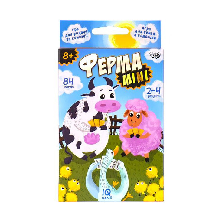 Настільна розважальна карткова гра "Ферма Mini" G-FM-01, 84 картки 2-4 гравців Вінниця - фото 1