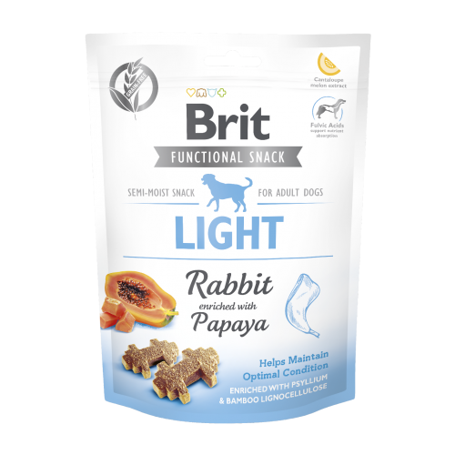 Лакомство Brit Care Functional Snack Light для собак для контроля веса с кроликом и папаей 150 г Киев - изображение 1