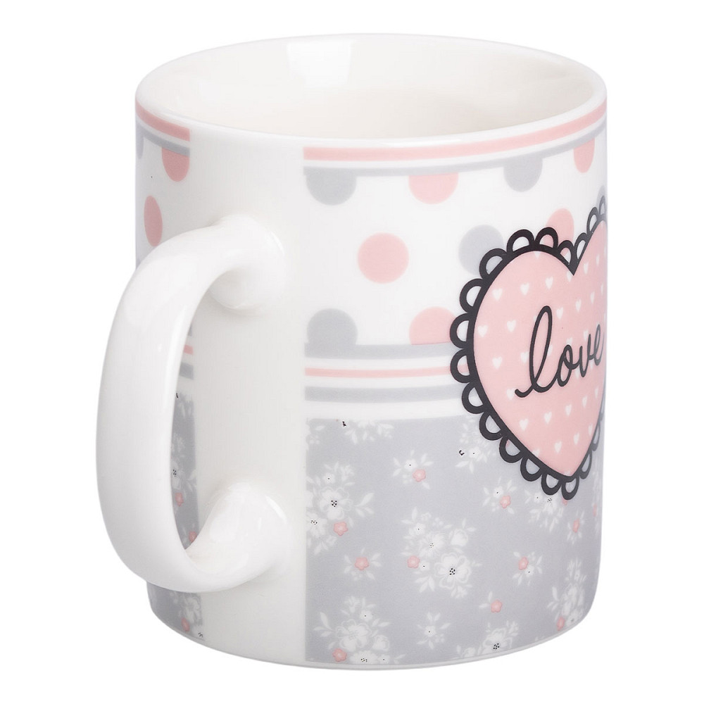 Чашка порцелянова 400 (мл) чашка для кави та чаю з написом та серцем Lugi RX-N240143GKV Коломия - фото 2