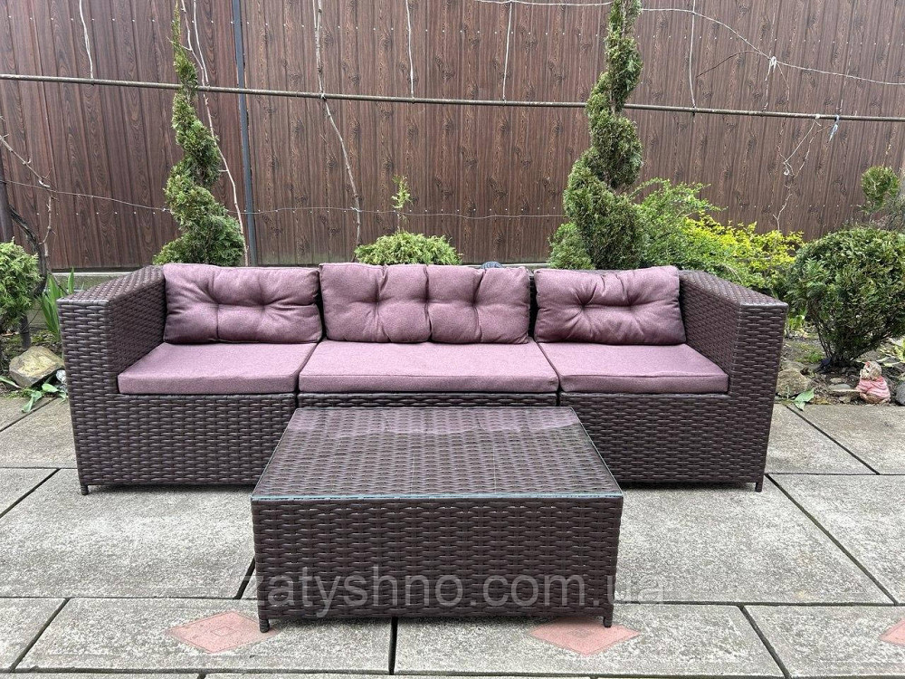 Дивани із ротанга трансформер зі столом Київ - фото 6