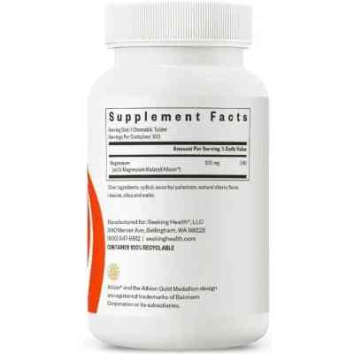 Витаминно-минеральный комплекс Seeking Health Магний малат, 100 мг, Magnesium Malate, 100 жевательных таблеток (SKH-52065) Винница