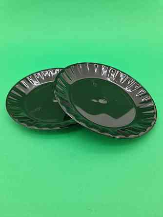 Тарілка одноразова 160мм 10 шт Склоподібна Чорна Харків