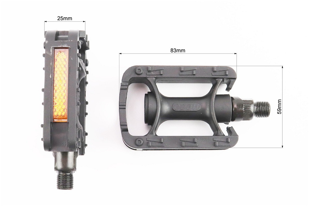 Педалі CHILD 1/2" (95x59x21mm) пластикові, чорні WP-128 Київ - фото 2