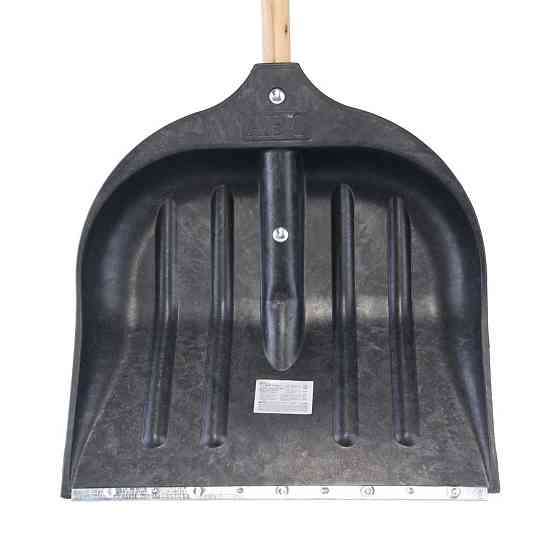 Grad Лопата для снега/зерна пластиковая с оцинкованной планкой Standard 395×395мм с деревянным Коломия