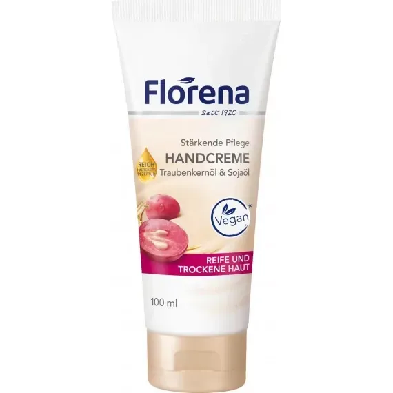 Крем для рук Масло виноградных косточек Florena, 100 мл (Германия) Florena Handcreme Traubenkernöl,  Львов - изображение 1