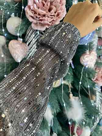 Жіноче святкова блискуча сукня міні з паєтками Сталевий, 52/54 Одеса