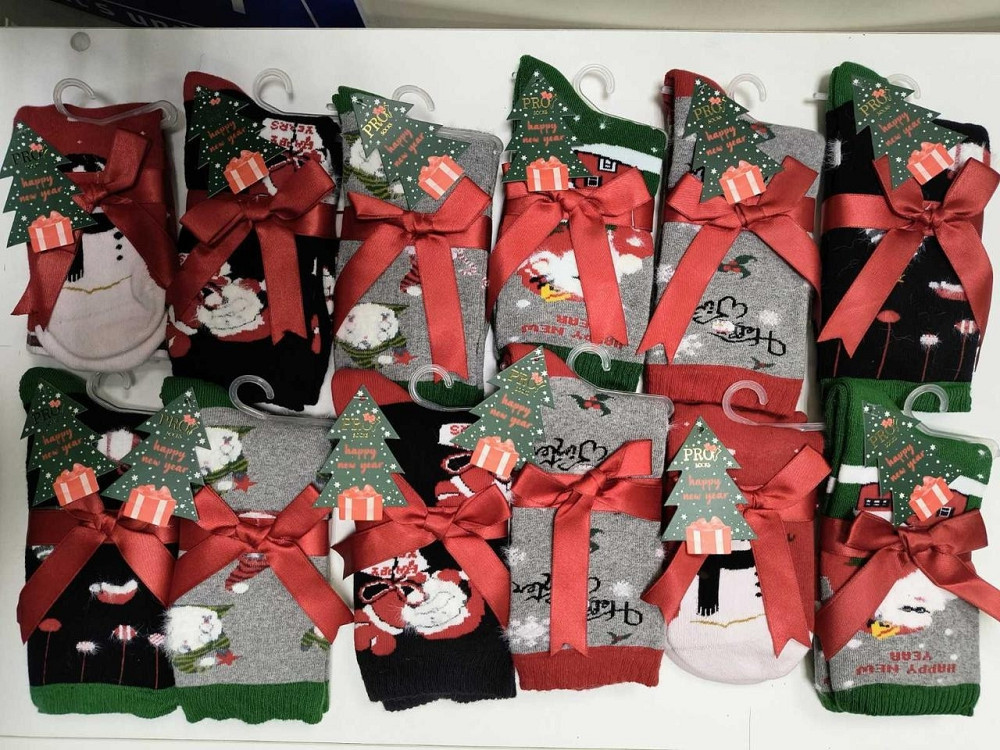 Шкарпетки новорічні в асортименті. Турецькі якісні шкарпетки Pro Socks. В пачці 12 штук. Розмір 36-41 Київ - фото 2