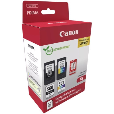 Картридж Canon PG-560/CL-561 XL BK+Color + Photo Paper, Value Pack (3712C008) Винница - изображение 2
