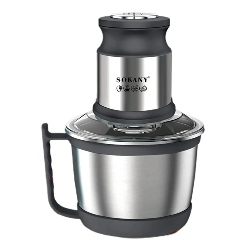 Чопер подрібнювач з чашею 3 літри 4 леза нержавіюча сталь овочерізка Sokany SK-7027 Коломыя - изображение 1