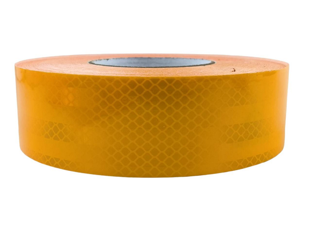 Лента 5 см х 50 м желтая (обычный тип) светоотражающая Мукачево - изображение 1