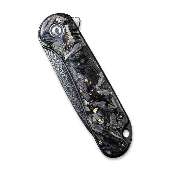 Ніж складаний кишеньковий Civivi Elementum, (7.5 см) Damascus / Carbon Fiber сірий Киев
