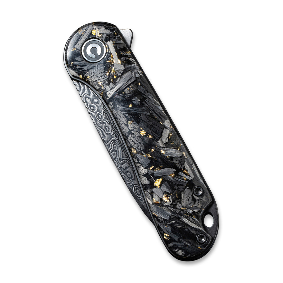 Ніж складаний кишеньковий Civivi Elementum, (7.5 см) Damascus / Carbon Fiber сірий Киев - изображение 5