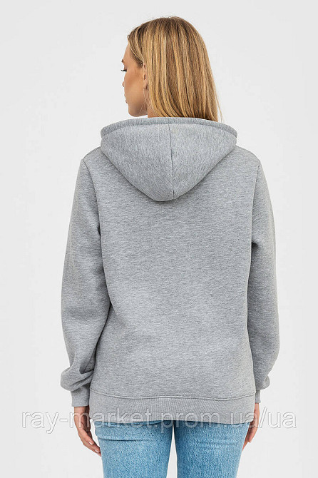 Худі базове утеплене Ray Basic жіноче сірий меланж (U0401W-Grey Heather) XL Київ - фото 4