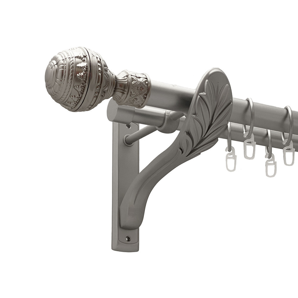 Карниз Orvit Арабеска металевий дворядний ретро Сатин 25\19 мм 160 см (00-00011251) Львів - фото 1