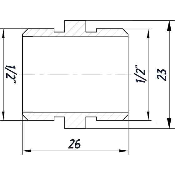 Ніпель 1/2″ЗЗ нержавіючий SN332S OPTIMUM Киев