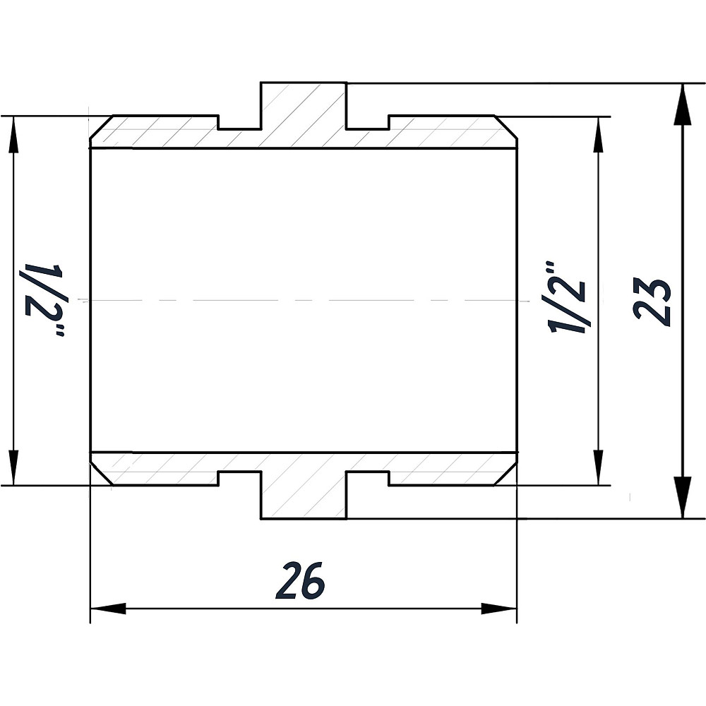 Ніпель 1/2″ЗЗ нержавіючий SN332S OPTIMUM Киев - изображение 3