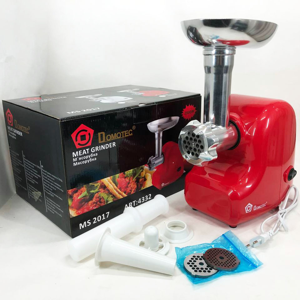 М'ясорубка для кухні для фаршу Domotec MS-2017 2500 Вт, Кухонна м'ясорубка з реверсом FG-26 Івано-Франківськ - фото 7